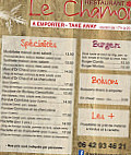 Le Baccara menu