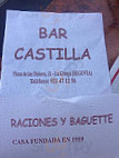 Bar Restaurante Castilla menu