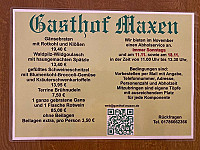 Gasthof Maxen menu