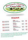 Pizzeria Casa Mia menu