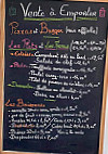 A La Pyrogue menu