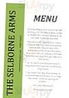 Selborne Arms menu