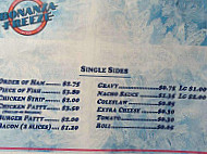 Bonanza Freeze menu