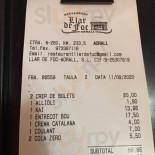 Llar De Foc Cardápio