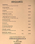 Berggasthof Glatzenstein menu