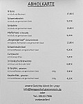 Berggasthof Glatzenstein menu