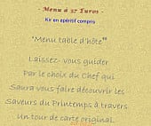 Auberge Saint Vincent menu