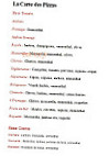 Pizzeria L'étincelle menu