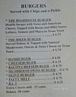 Roadhouse menu