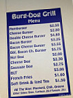 Burg-dog Grill menu