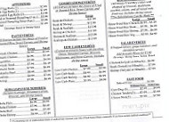 Osaki Japanese Restaurant And Sushi Bar menu