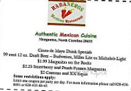 Habaneros Mexican menu