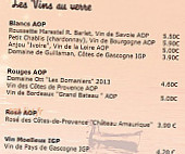 Les Pecheurs menu