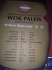 Wokpaleis Wereldkeuken menu