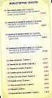 La Perle D'orient menu