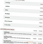 Le Kiosque à Pizzas menu