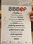 Bibibop menu
