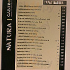 Natura Gastroart menu