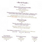 La Table Des Airelles menu