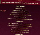 Mare Nostrum menu