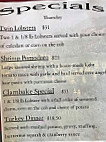 Brown's Wharf Inn menu