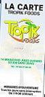 Tropik Foods menu