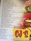 C J's Place menu