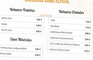 Riad De Wissous menu