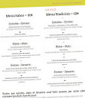 Pachamama menu