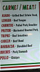 Roble's Taqueria menu