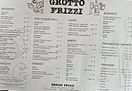 Grotto Frizzi menu