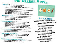 Mixing Bowl menu