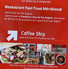 Coffee Ship menu