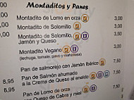 La Andaluza menu