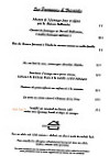 Château De La Verie menu