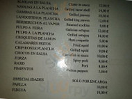 Meson Vidal menu