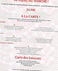 Le Soleil D'or menu