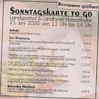 Landgasthof Hutzenthaler menu