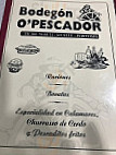 Bodegon O Pescador menu