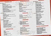 Taracena Hostal menu