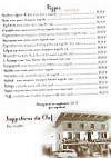 Le Chamois menu