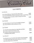 Hostellerie Du Country Club menu