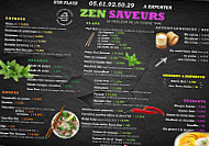Zen Saveurs menu