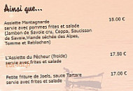 Les Pecheurs menu