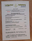 Landgasthof Heldenberg menu