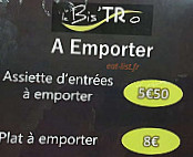 Le Bis'tro menu