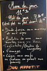 La Clairière menu