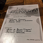 Bar Restaurante Rio Tormes menu