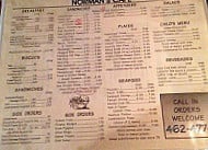 Norman's Cafe menu