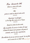 Le Savignois menu